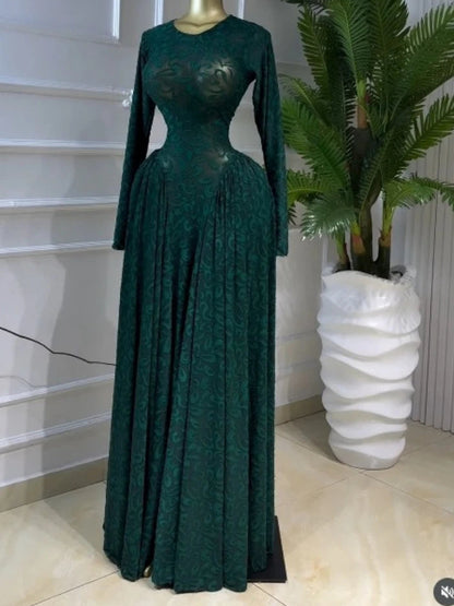 Pleated A Line Maxi Dress