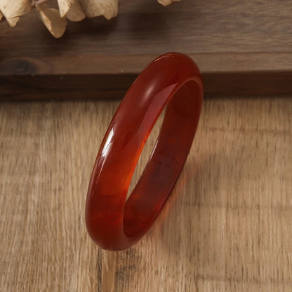 Brown Resin Geometric Bangle