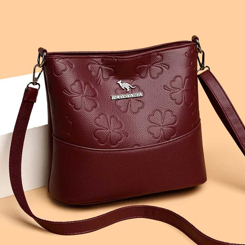 Luxury Check Print Bucket Bag
