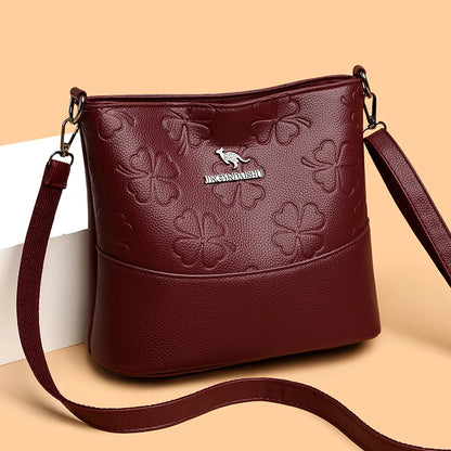 Luxury Check Print Bucket Bag