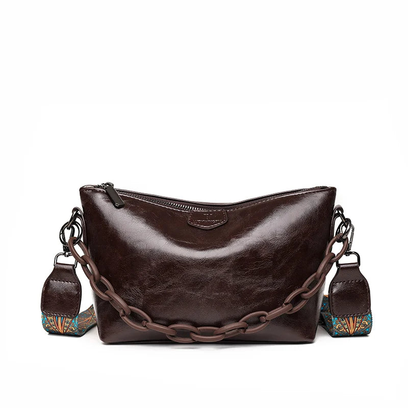Genuine Cowhide Crossbody Bag