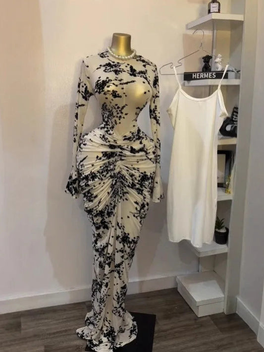 Mesh Bodycon Maxi Dress