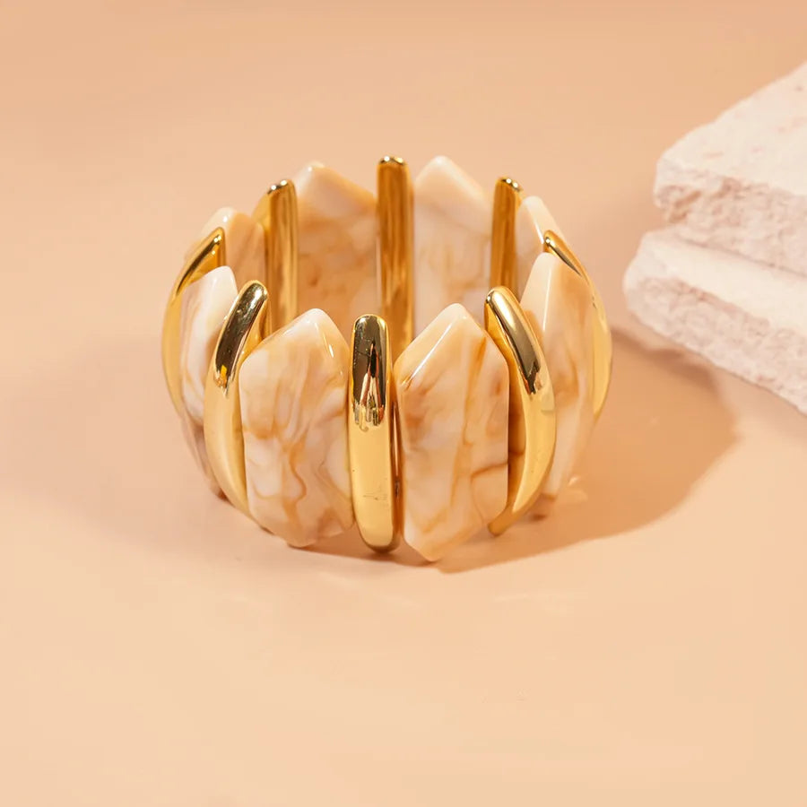 Geometric Rhombus Acrylic Bangle