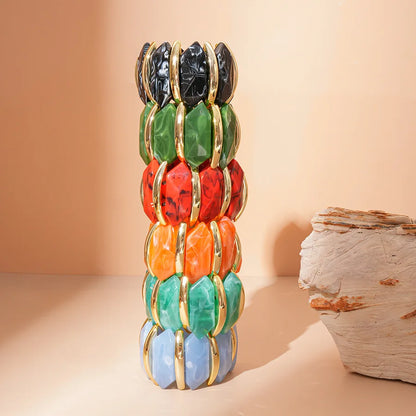 Geometric Rhombus Acrylic Bangle