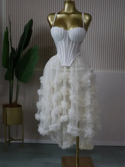 Crop Top Skirt Set Elegant