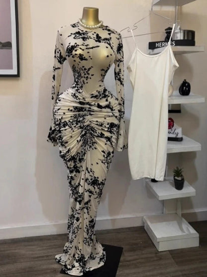 Mesh Bodycon Maxi Dress