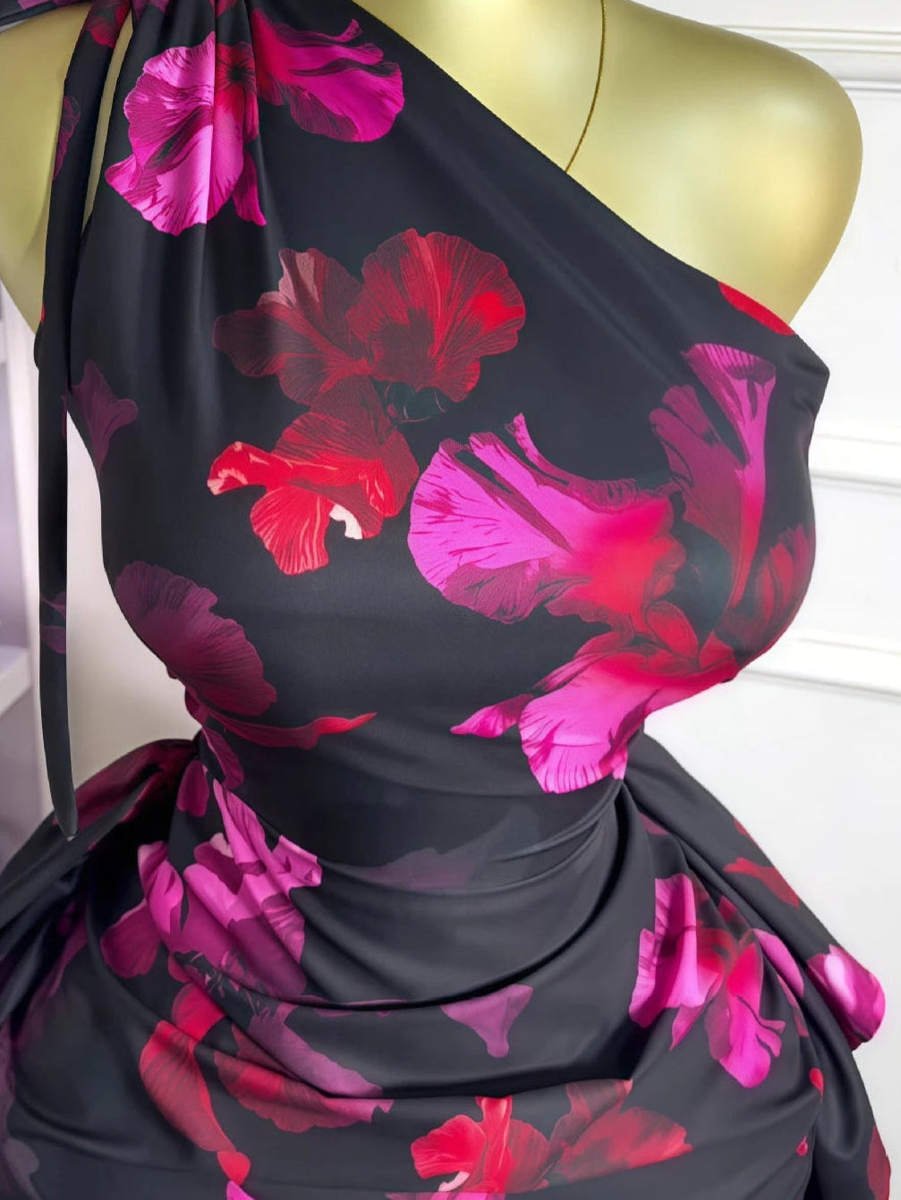 One Shoulder Bodycon Maxi Dress