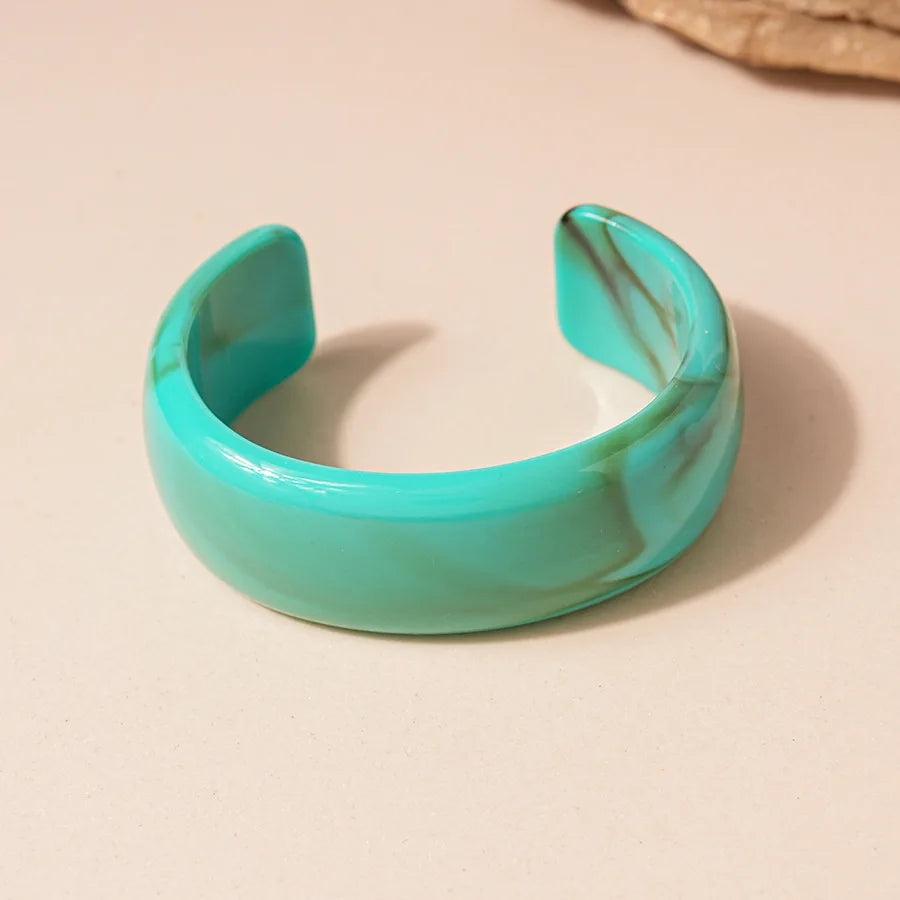 Turquoise Resin Wide Bangle