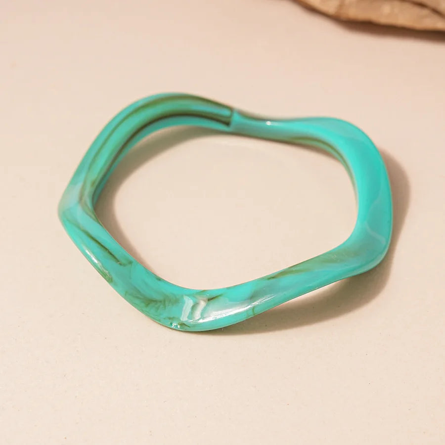 Turquoise Resin Wide Bangle