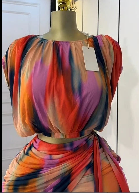 Tie Dye Skirt Set
