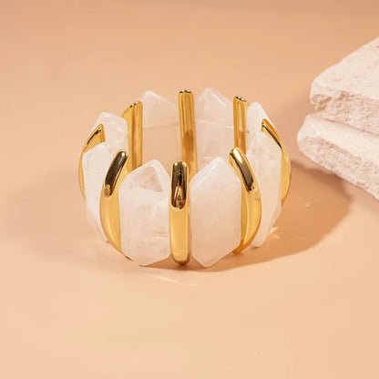 Geometric Rhombus Acrylic Bangle