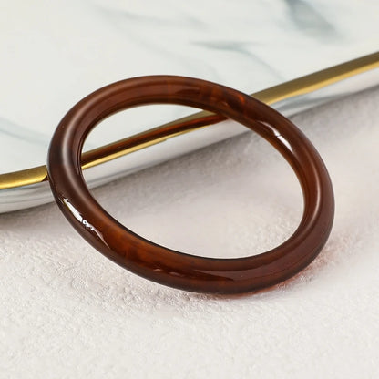 Brown Resin Geometric Bangle