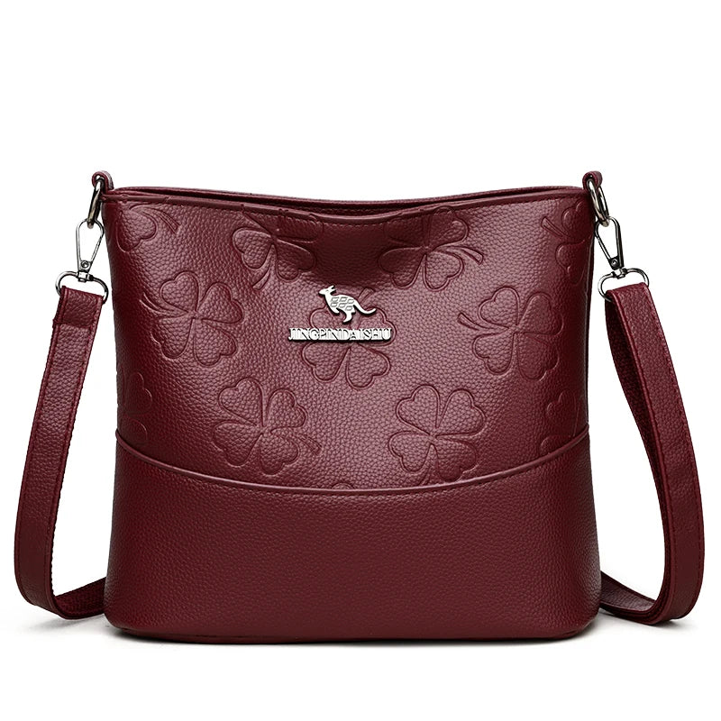 Luxury Check Print Bucket Bag