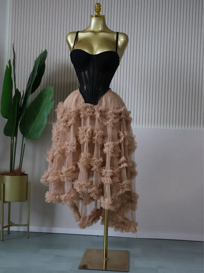 Crop Top Skirt Set Elegant