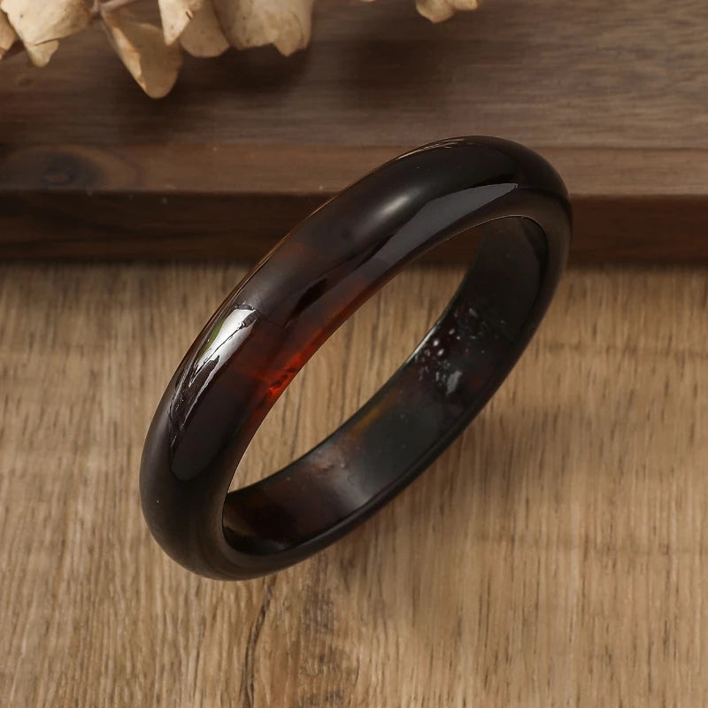 Brown Resin Geometric Bangle