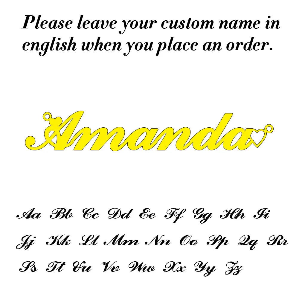 Stainless Steel Personalised Name Necklace for Women