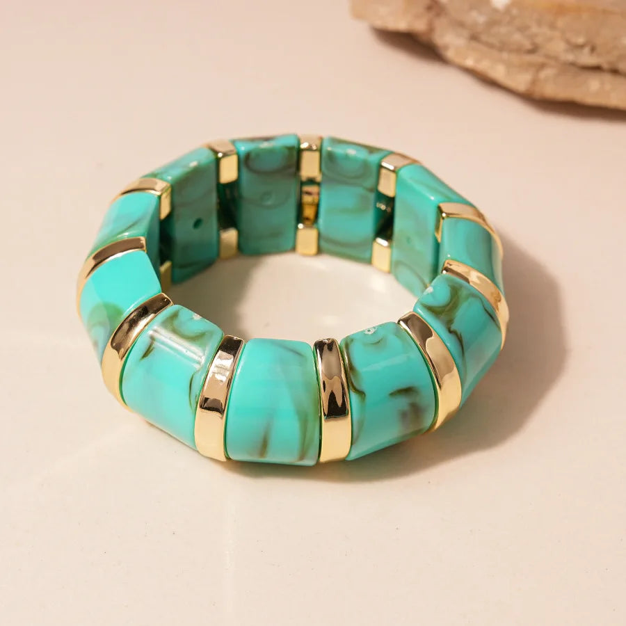 Turquoise Resin Wide Bangle