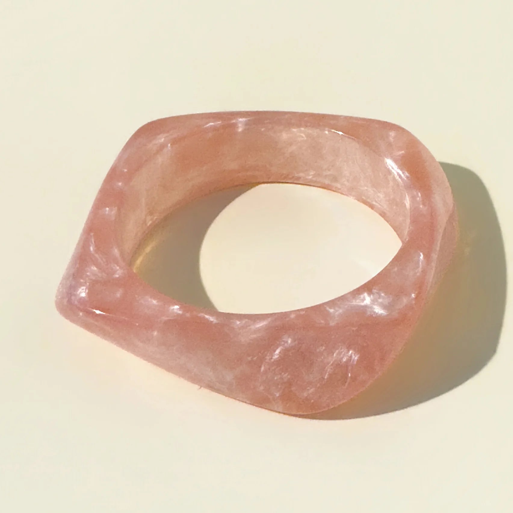Pink Twisted Resin Bangle