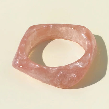 Pink Twisted Resin Bangle