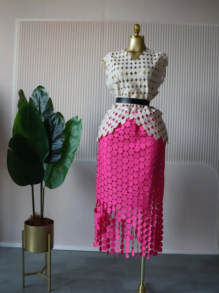 Crop Top Skirt Set