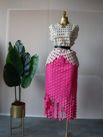 Crop Top Skirt Set