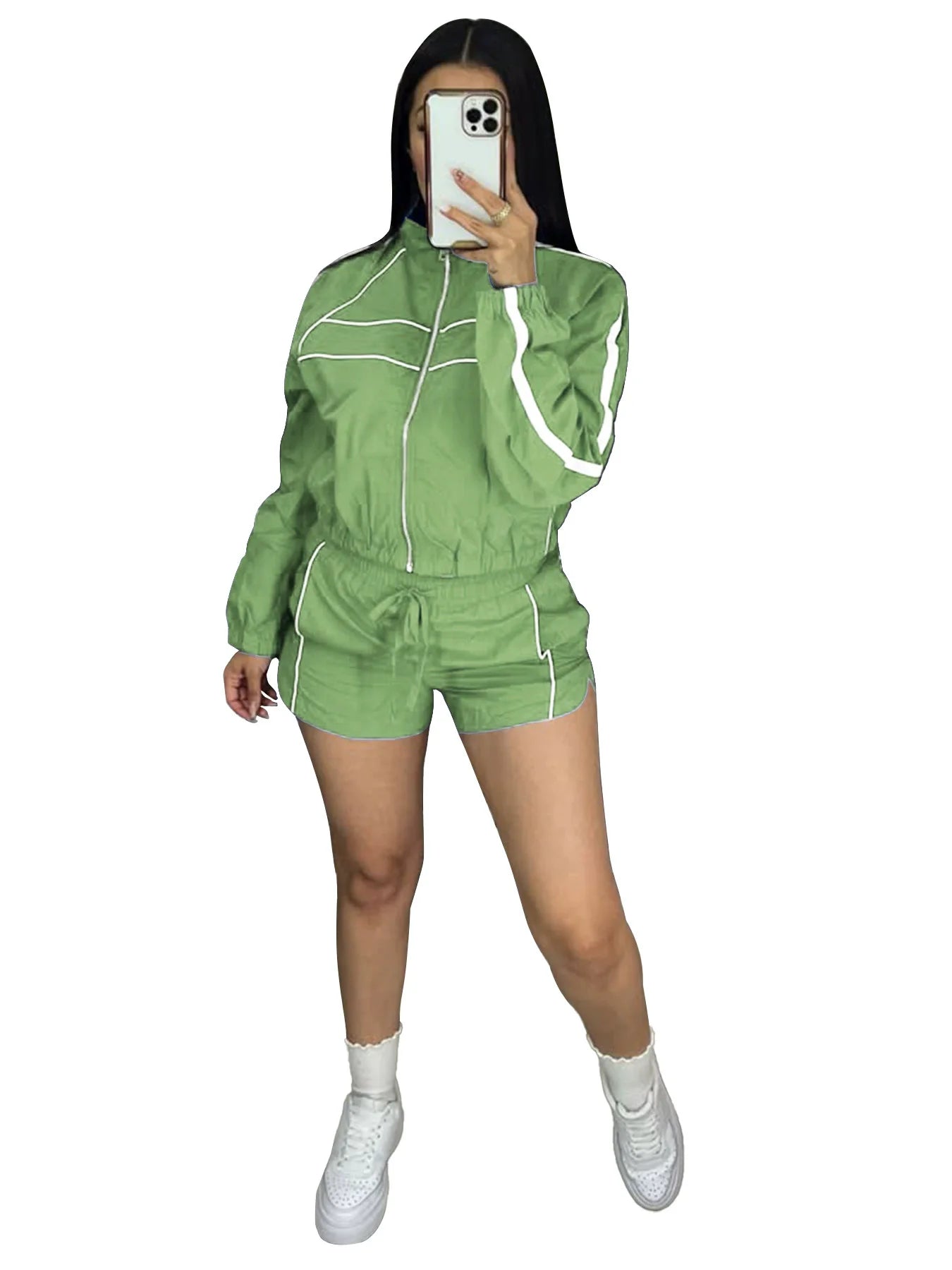 Jacket Shorts Two Piece Set