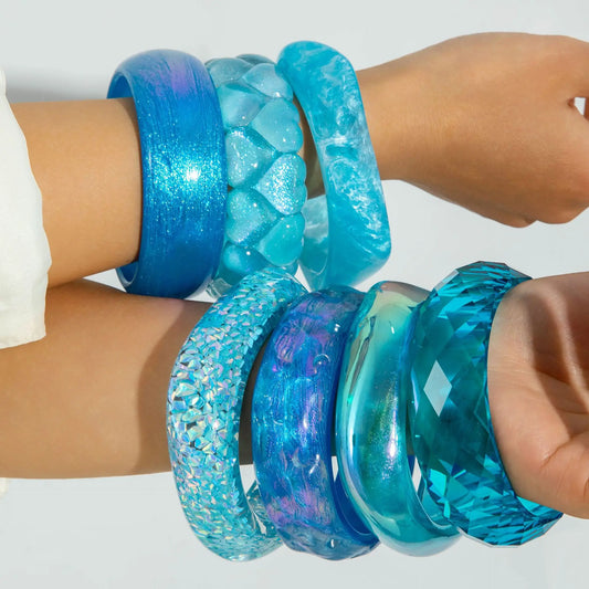 Blue Vintage Charm Bangle