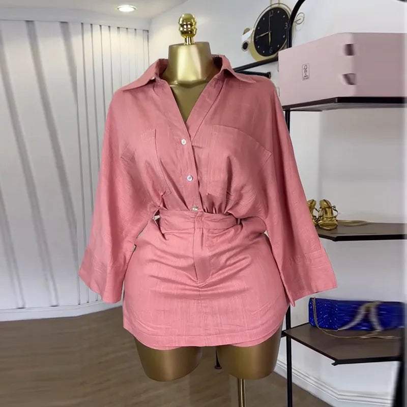 Shirt Shorts Matching Set