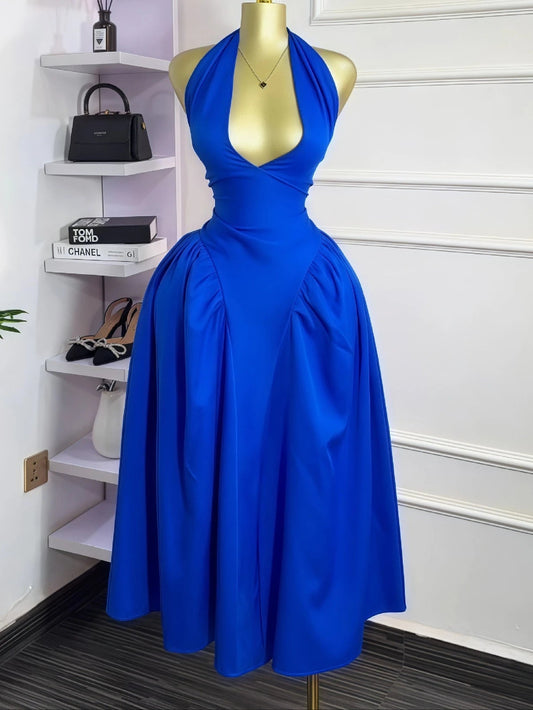 Halter Backless Maxi Dress