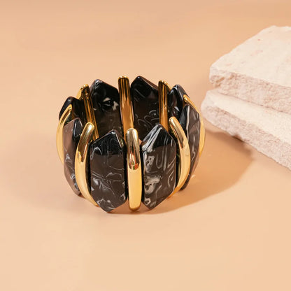 Geometric Rhombus Acrylic Bangle