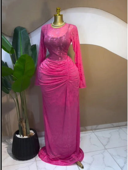 Mesh Bodycon Maxi Dress