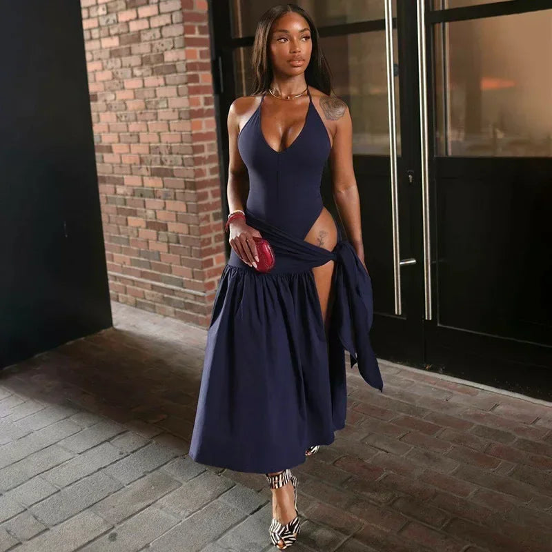 Bodysuit Long Skirt Set