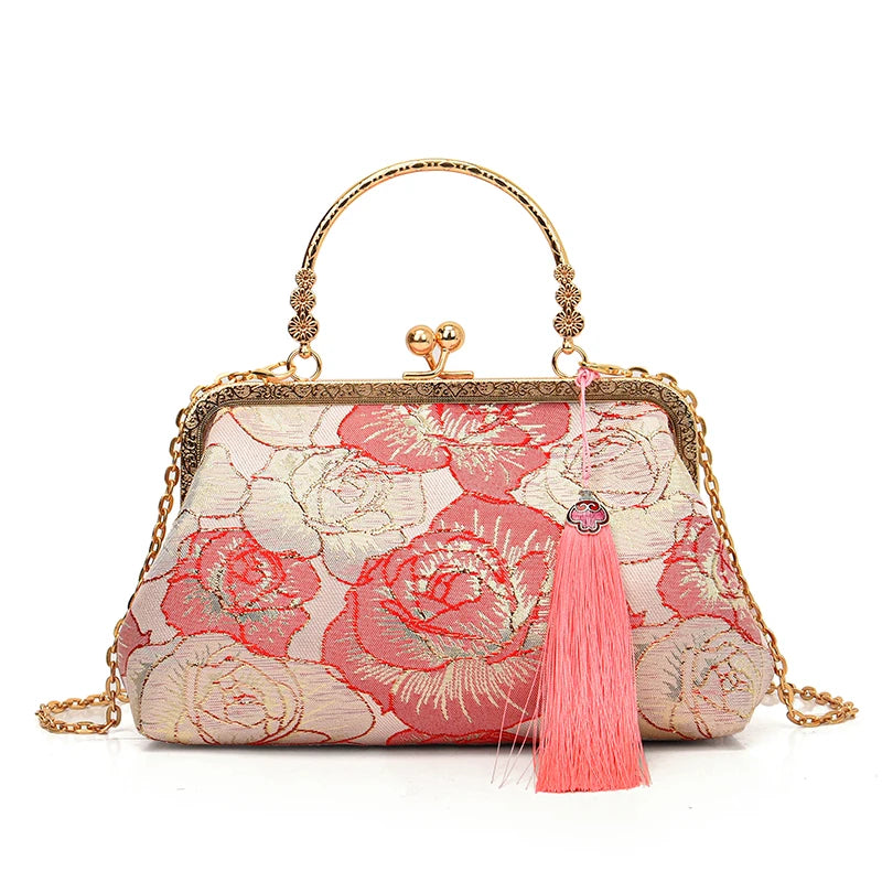 Vintage Embroidered Tote Bag