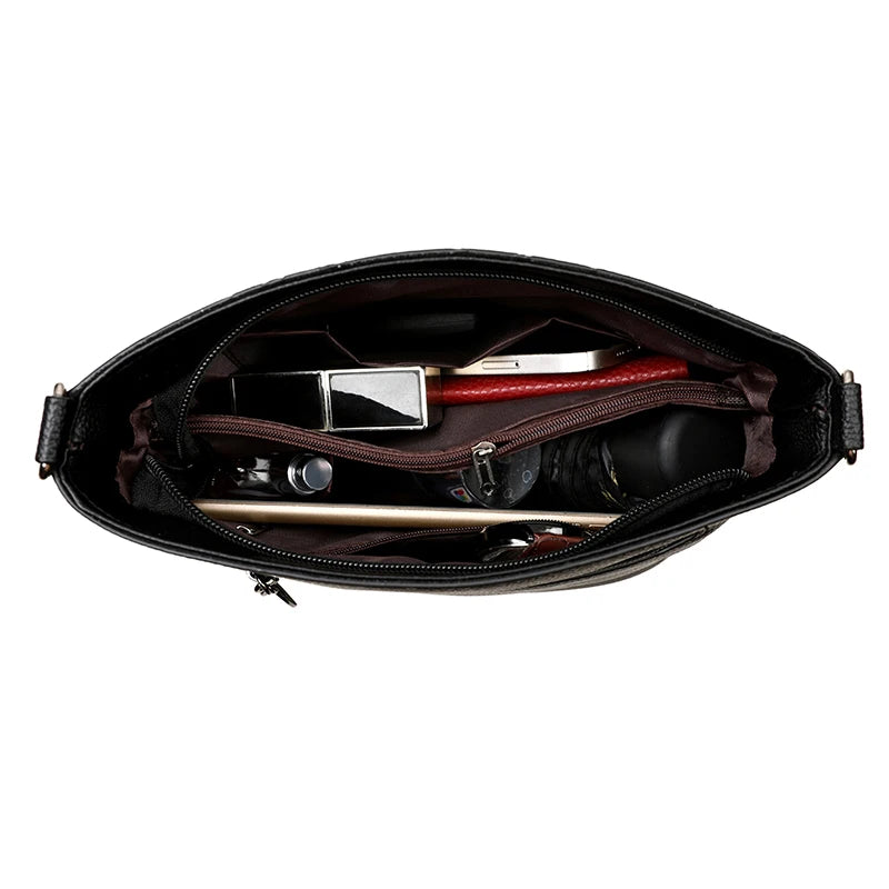 Luxury Check Print Bucket Bag