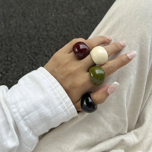 Korean Acrylic Statement Ring