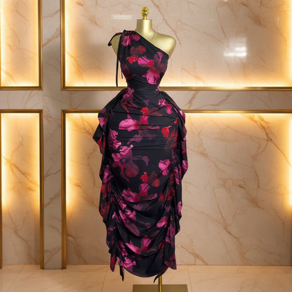One Shoulder Bodycon Maxi Dress