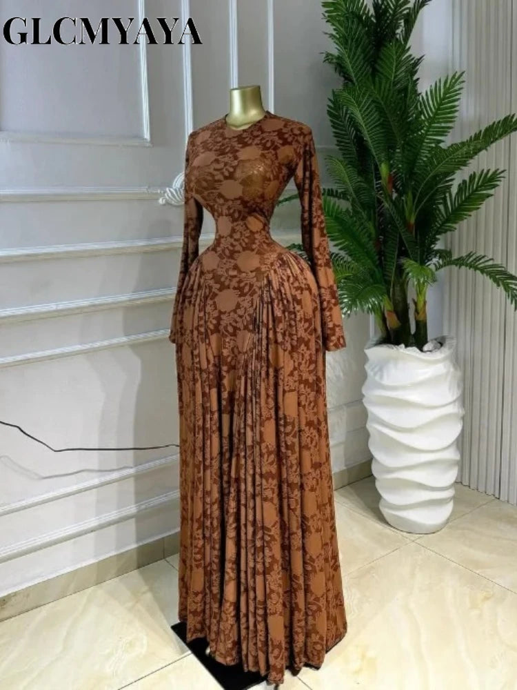 Pleated A Line Maxi Dress