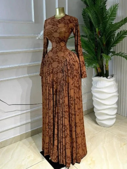 Pleated A Line Maxi Dress