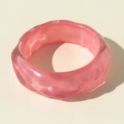 Pink Twisted Resin Bangle