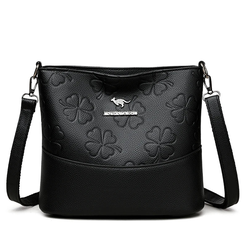 Luxury Check Print Bucket Bag
