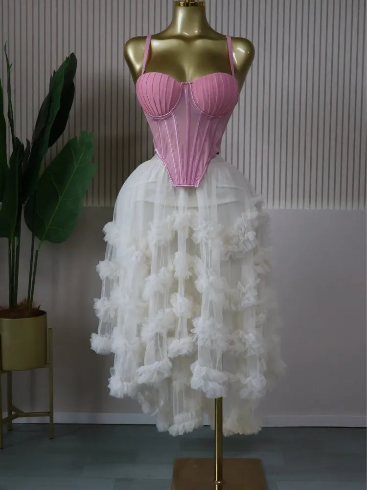 Crop Top Skirt Set Elegant
