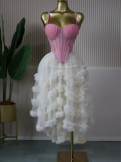 Crop Top Skirt Set Elegant