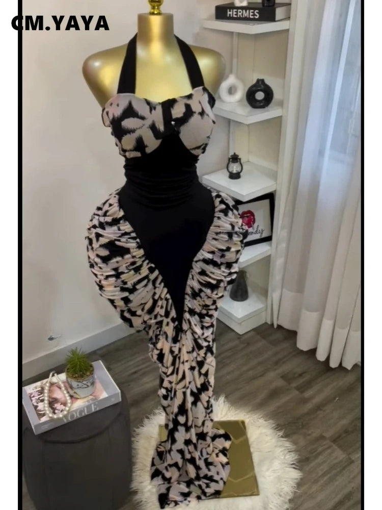 Patchwork Bodycon Maxi Dress