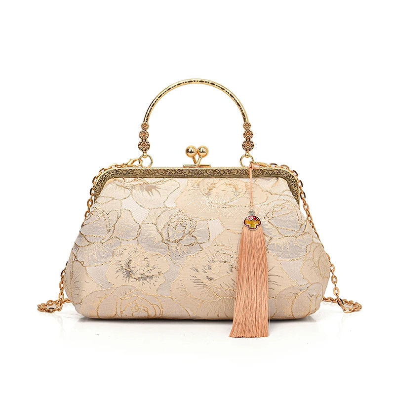 Vintage Embroidered Tote Bag