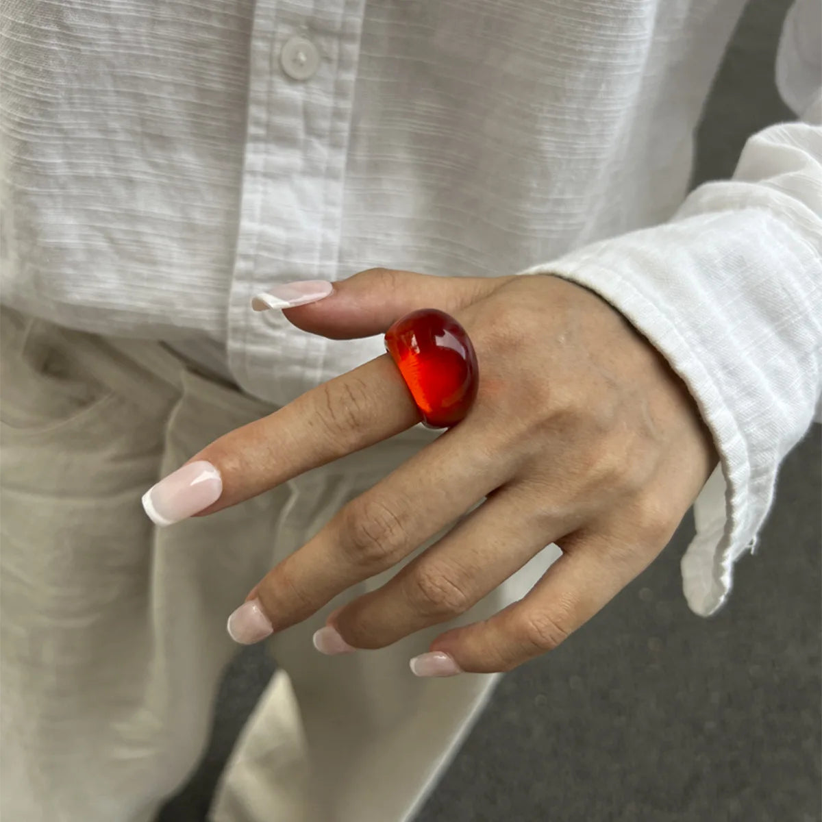 Korean Acrylic Statement Ring