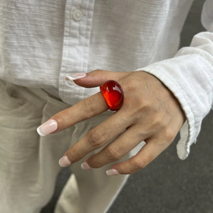 Korean Acrylic Statement Ring