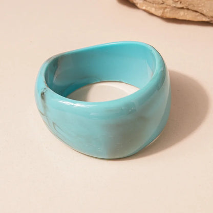 Turquoise Resin Wide Bangle
