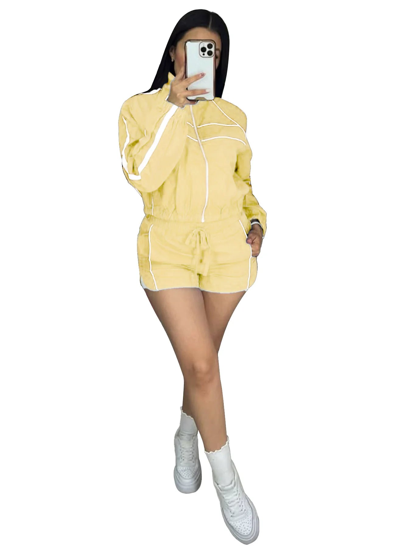 Jacket Shorts Two Piece Set