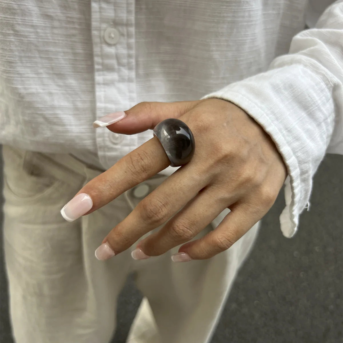 Korean Acrylic Statement Ring