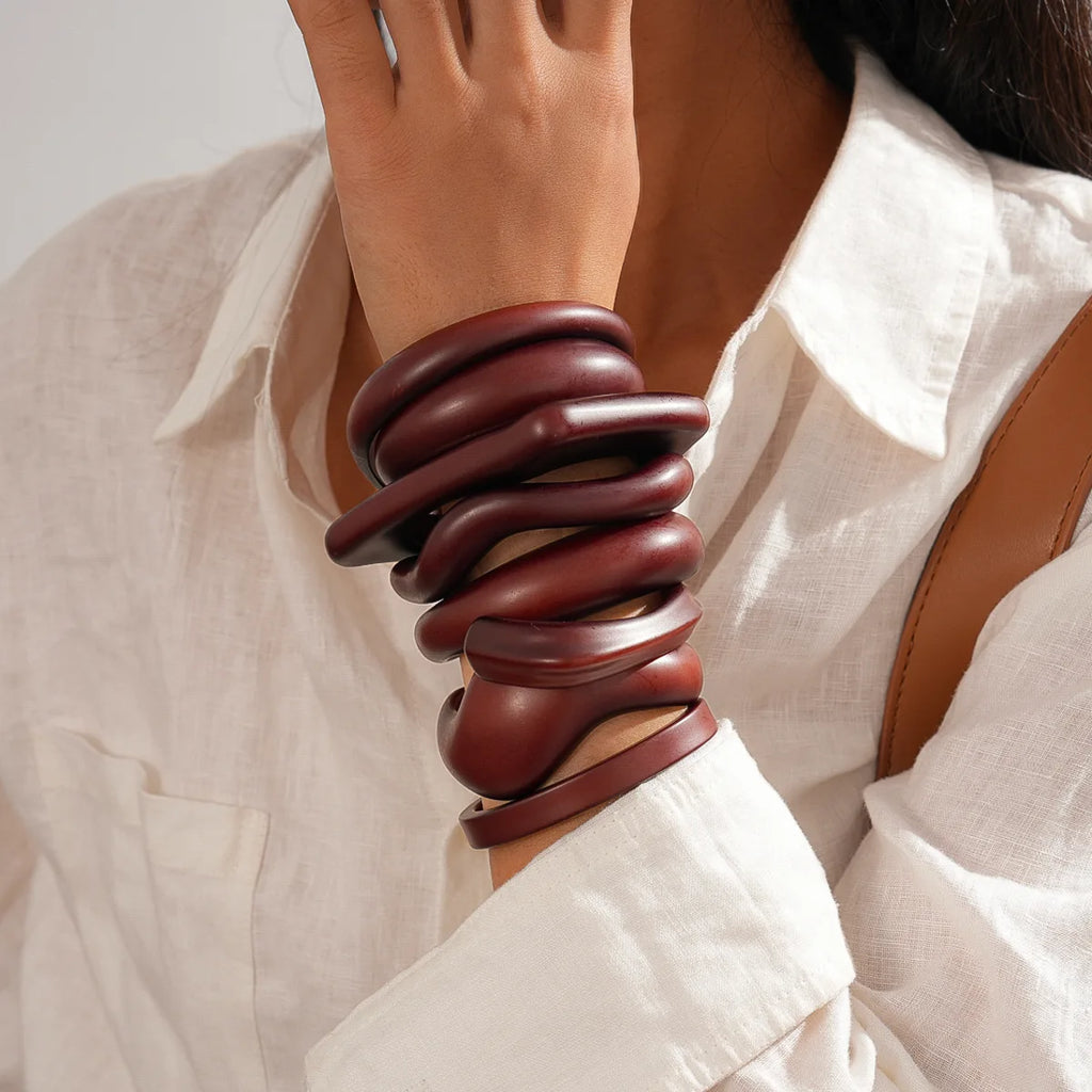 Coffee Acrylic Cuff Bracelet